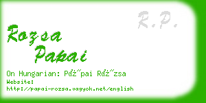 rozsa papai business card